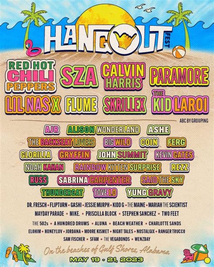 RHCP, Calvin Harris, Paramore, SZA Among The Headliners For Hangout 2023